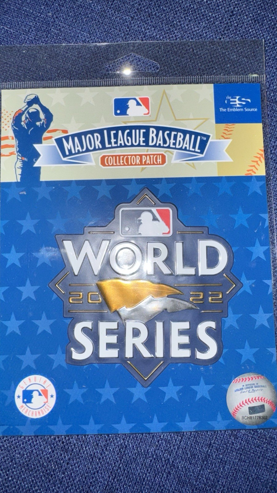 2022 World Series TPU SHINY Sleeve Patch 4″x4″ Phillies Astros Official On Field