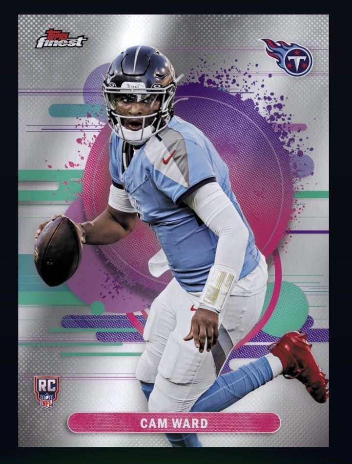 2025 Topps NFL Finest – UnCommon base Rookie RC- CAM WARD (TOPPS NFL DigitaICard