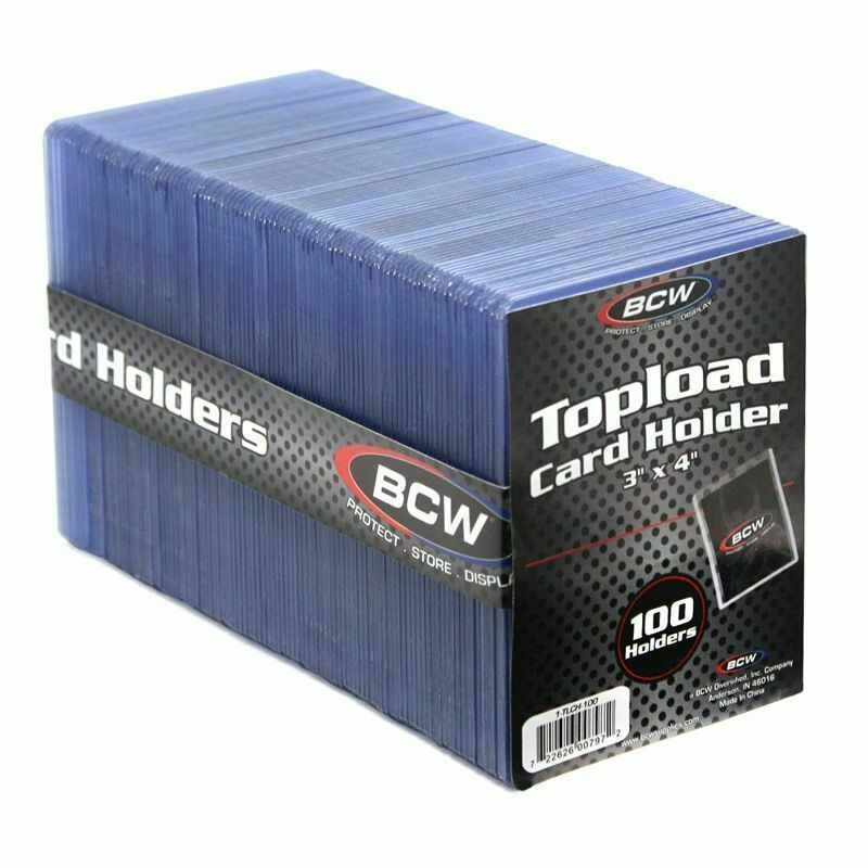 100 STANDARD 3×4 BCW TOPLOADER CARD HOLDER – 100 CT PACK – BRAND NEW & SEALED