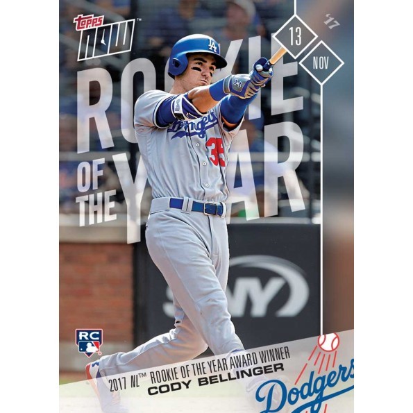 2017 TOPPS NOW #OS-65 CODY BELLINGER 2017 N.L. ROOKIE OF THE YEAR RECIPIENT