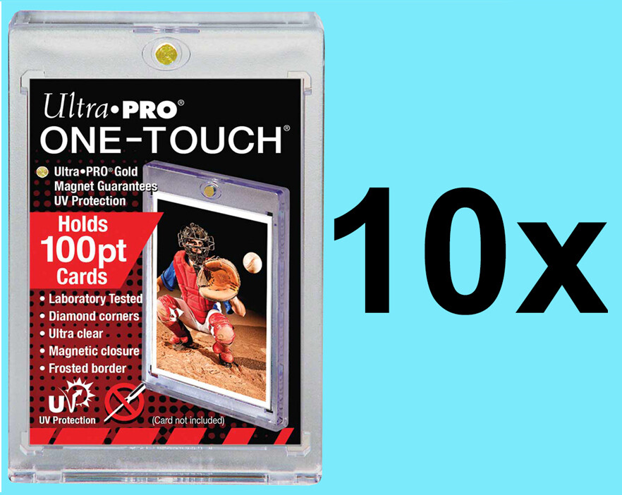 10 Ultra Pro 100 pt One Touch Magnetic UV Card Holders Display Storage Case