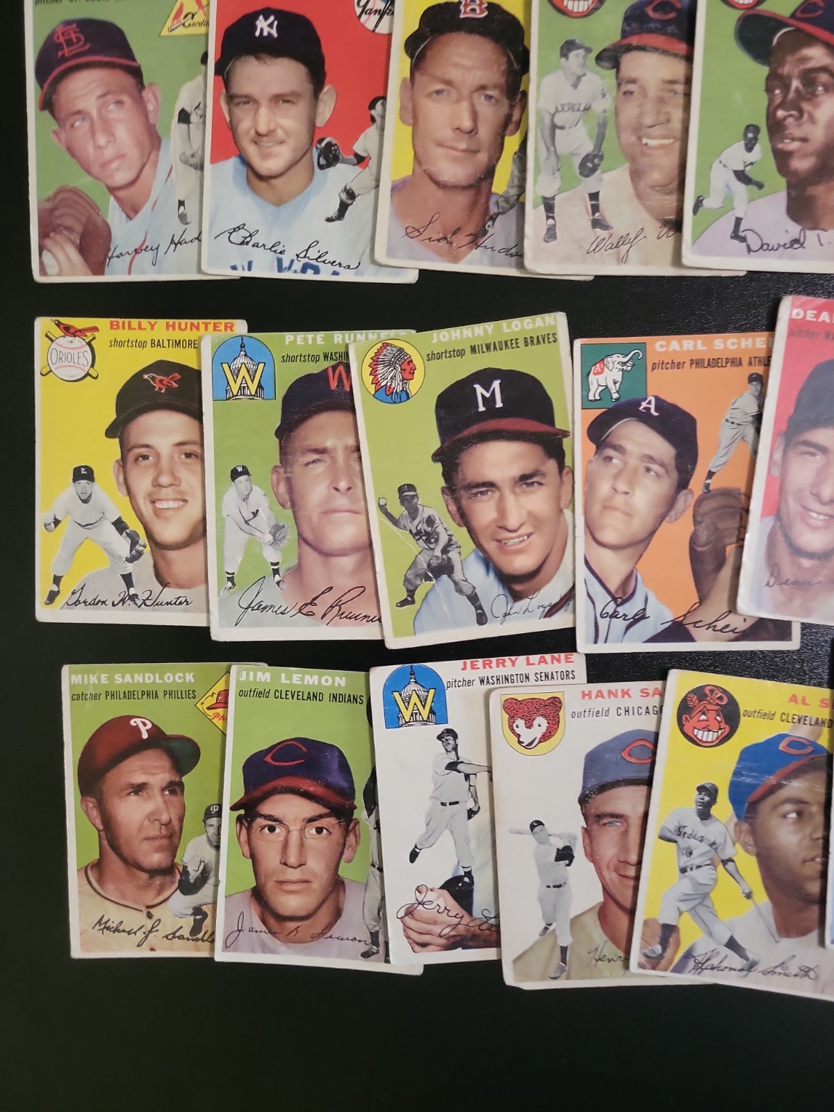 1954 Topps Baseball Card Lot – 43 Different Cards – W/ Hank Sauer and Gene Smith
