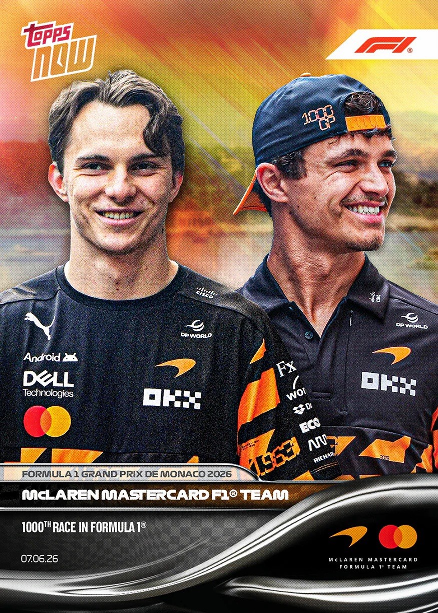 McLaren Mastercard 1,000th Race F1 2026 Formula 1 Topps NOW Card 37 Presale