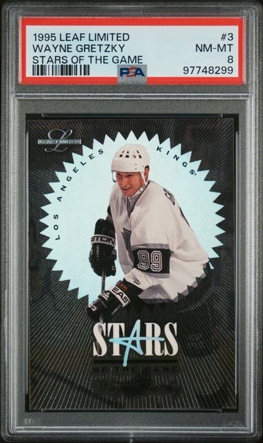 1995 Leaf Limited WAYNE GRETZKY Insert 3 STARS OF THE GAME 722/5000 Tough PSA 8