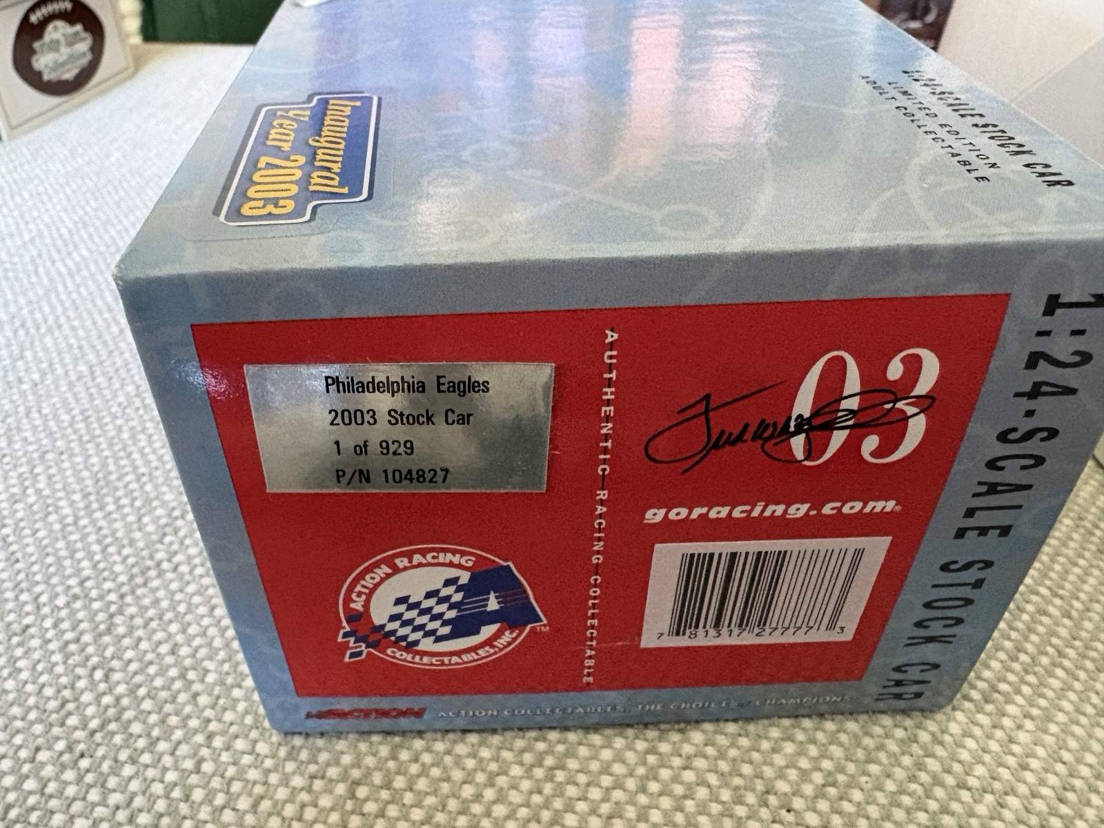 2003 Philadelphia Eagles 1/24 Action /929 Diecast Car Inaugural Year NFL Racing