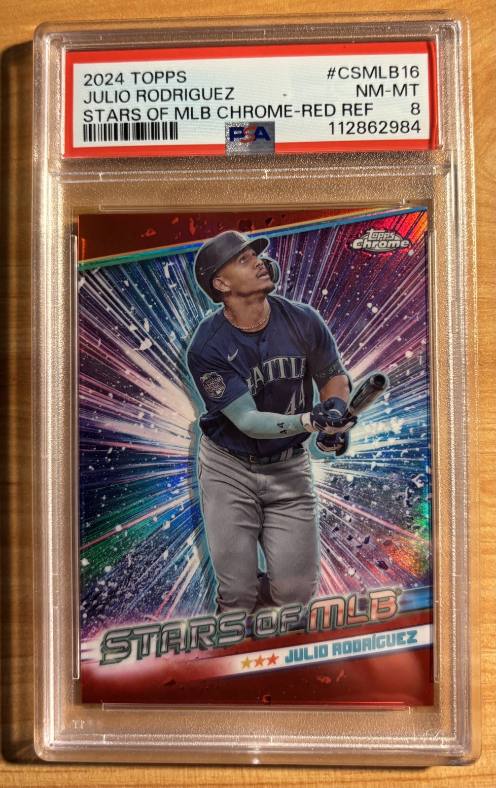 2024 Topps Series 1 Stars of MLB Julio Rodriguez #SMLB-16 PSA 8