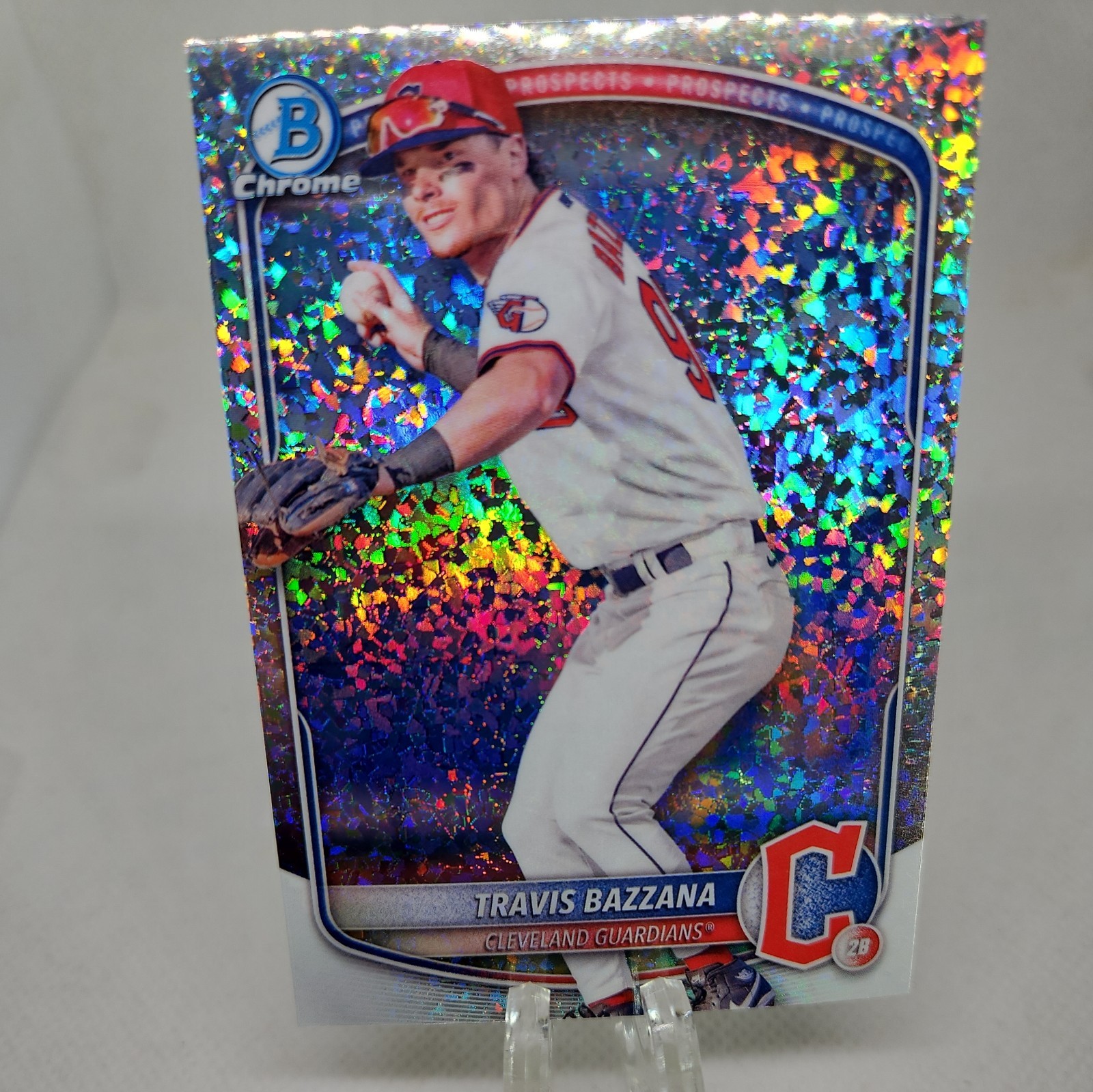 🔥2025 Bowman Chrome Prospects #131 Travis Bazzana Speckle Refractor Guardians🔥