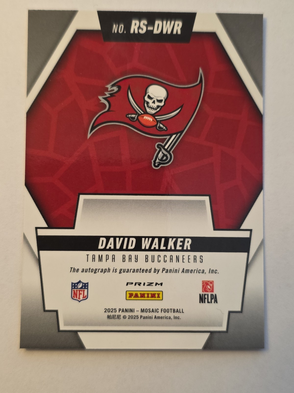 2025 Panini Mosaic – Rookie Scripts David Walker #RS-DWR (AU)
