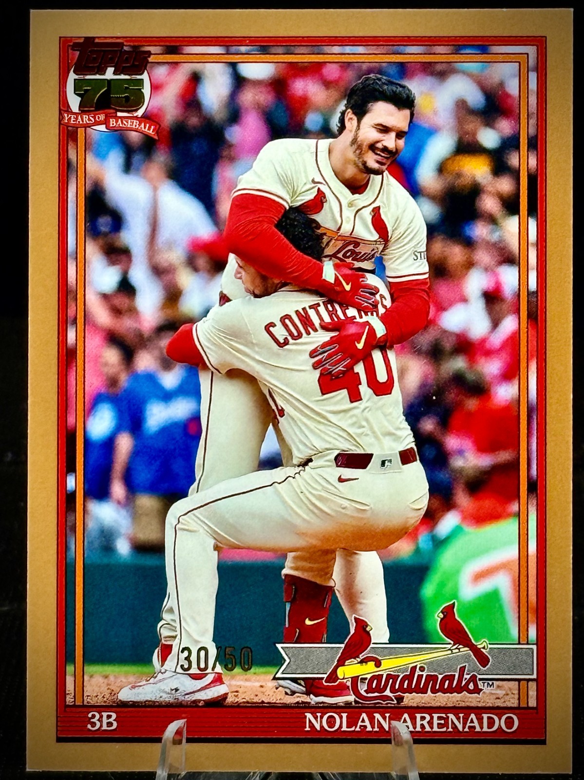 2026 Topps Series 1 – Nolan Arenado #T91-95 – 1991 Throwback Gold /50