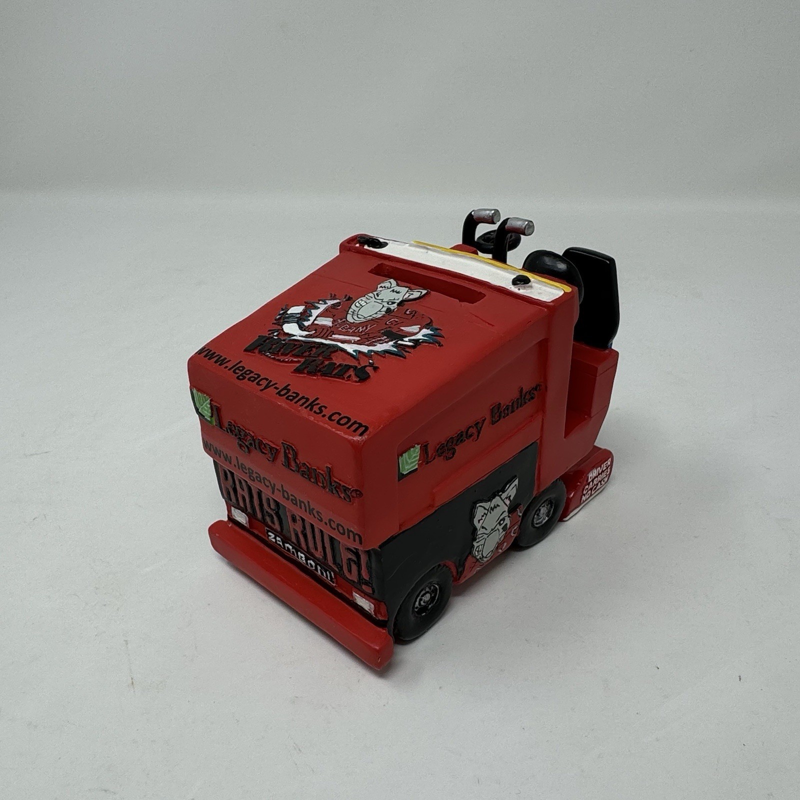 Vintage Albany River Rats Rowdy Logo AHL Hockey Resin Coin Bank *Read Below*