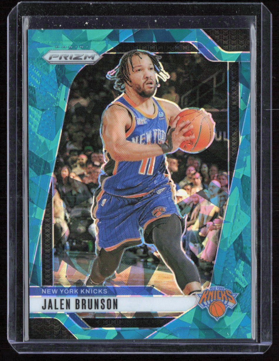 2024-25 Panini Prizm #217 Jalen Brunson Prizms Teal Ice #/225