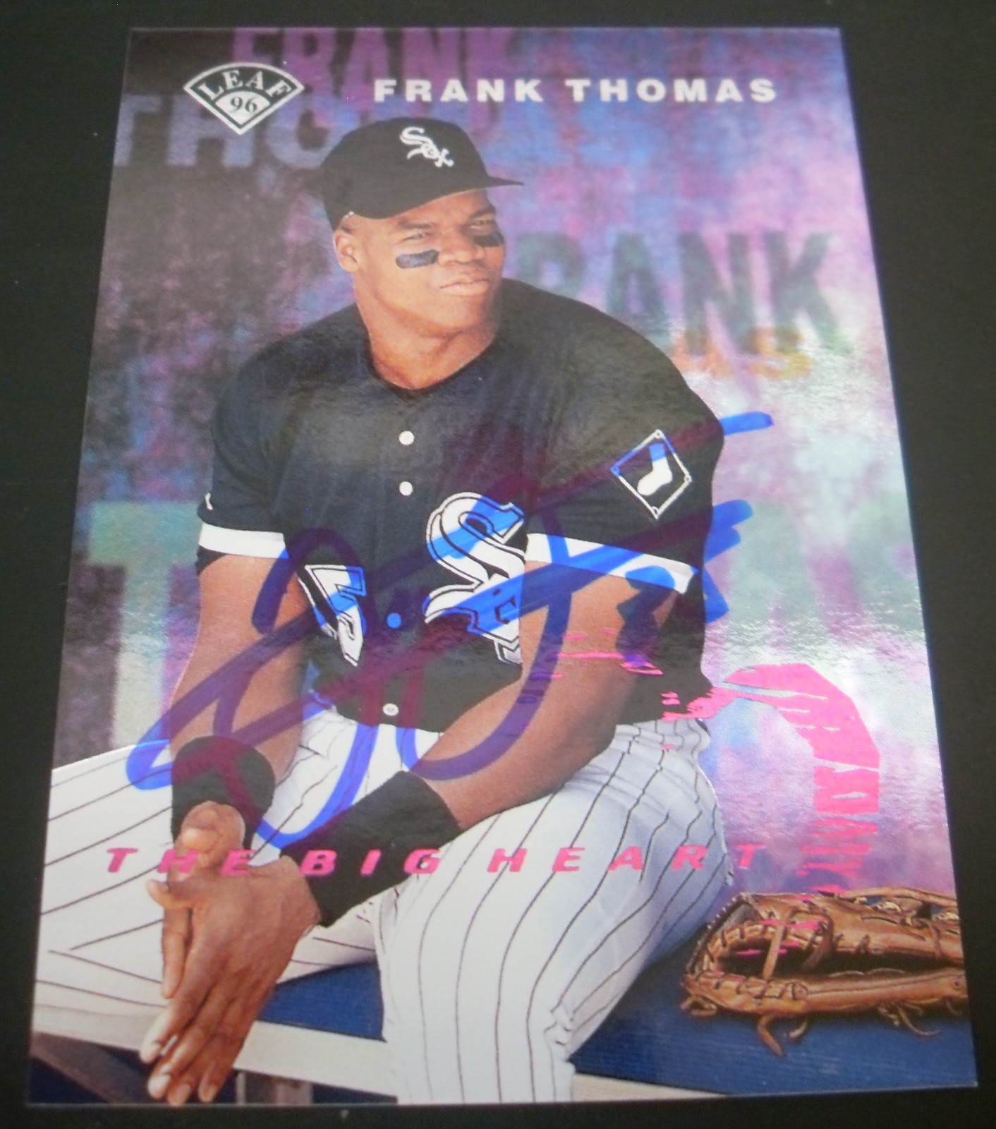 1996 Leaf Big Heart Foundation Set of 4 Autographed Signed x1 Frank Thomas /3500