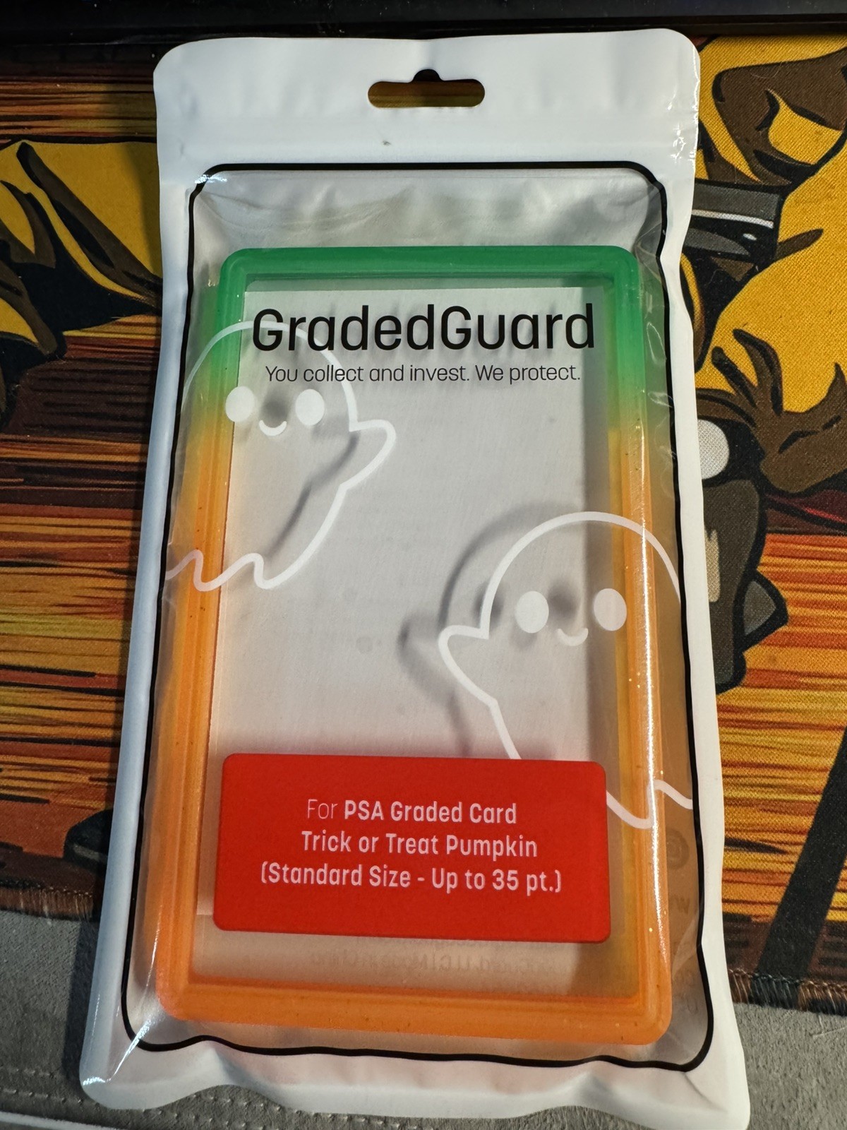 GradedGuard Pumpkin Limited PSA Graded Card Case | Premium Card Protection