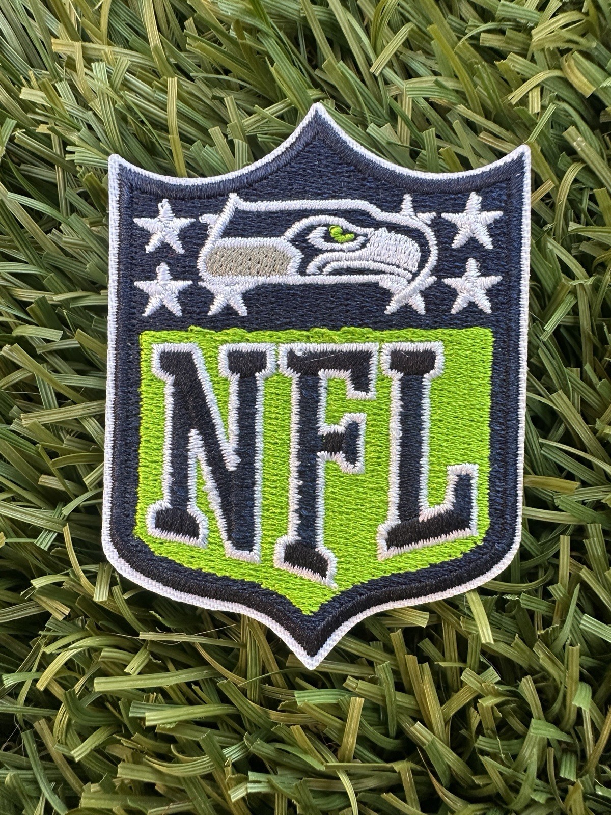Seattle Seahawks NFL Logo Patch 2” X 3” Iron On Embroidered