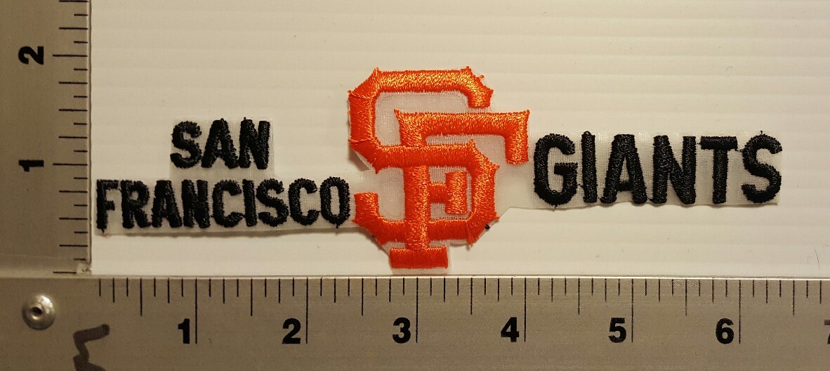 1-PCS SAN FRANCISCO GIANTS (LONG) (ORANGE & BLACK) VINTAGE EMBROIDERED PATCH