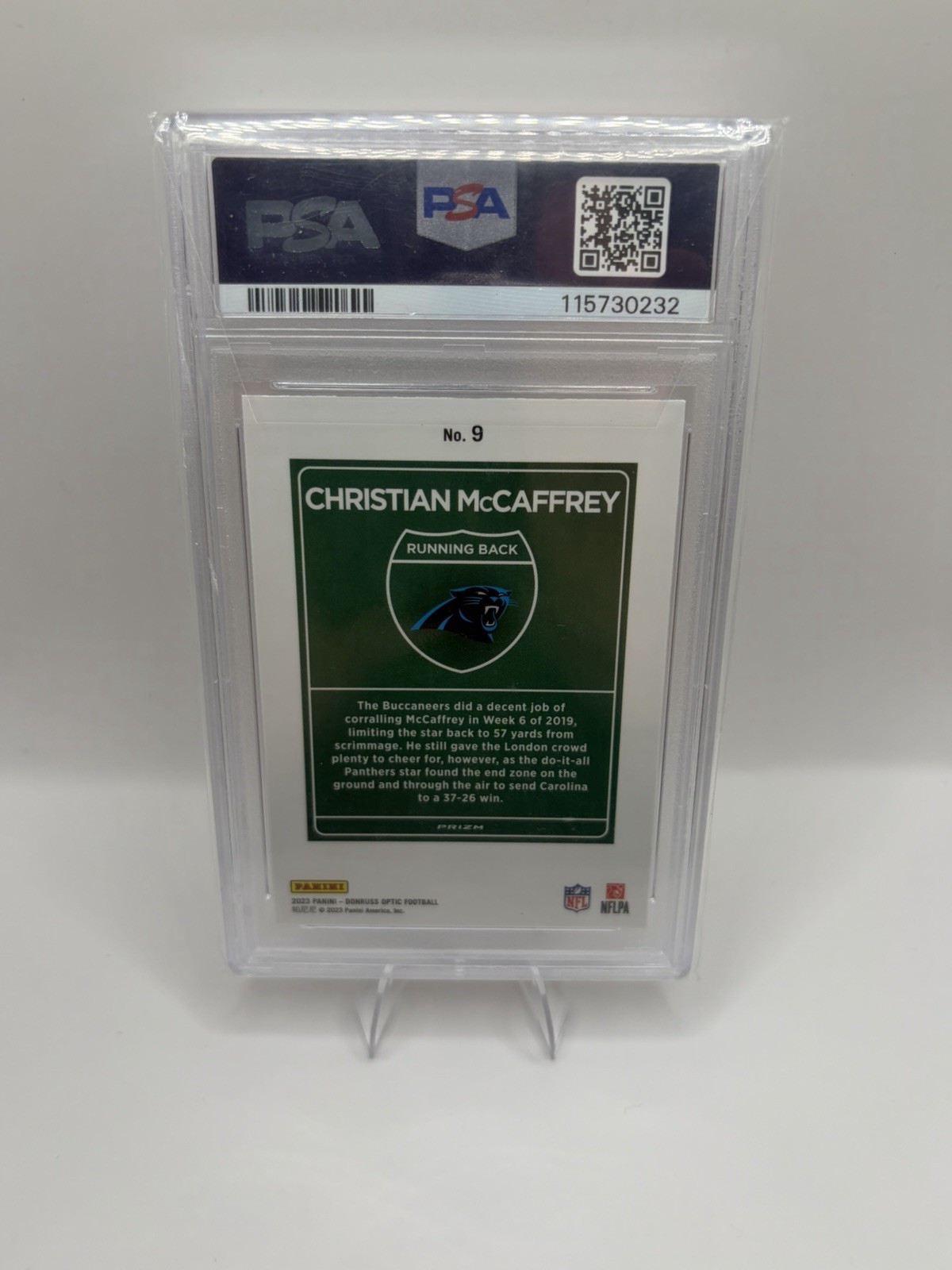2023 Panini Donruss Optic – International Downtown Christian McCaffrey #9