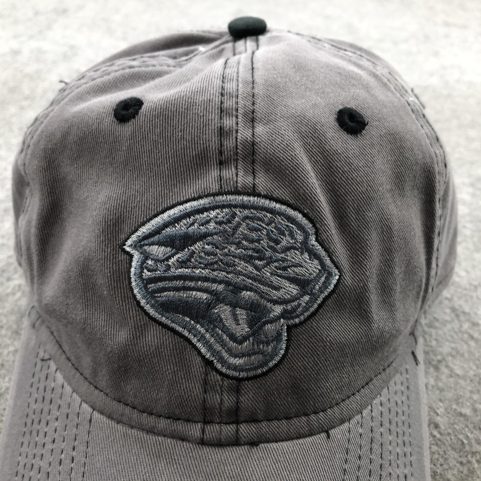 Jacksonville Jaguars Hat Cap Strap Back Mens One Size Gray Embroidered Logo