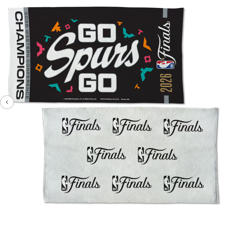 2026 Western Conference Champions San Antonio Spurs Finals 22×42 Bench Towel