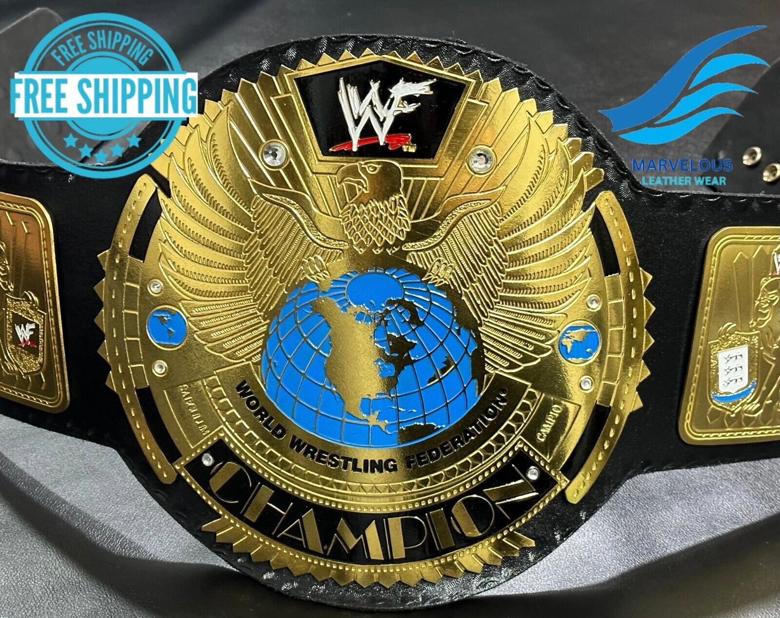 Attitude Era Big Eagle Championship Wrestling Belt Replica 4mm Brass Adult Size