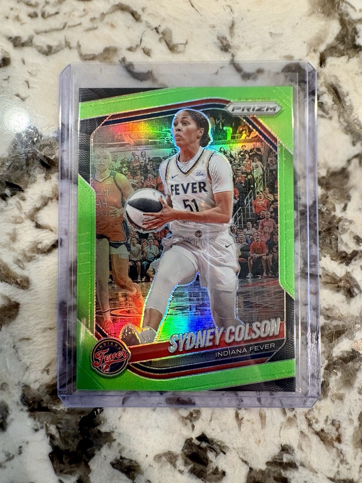 2025 Panini Prizm WNBA #1 Sydney Colson Lime Green #/225 Indiana Fever