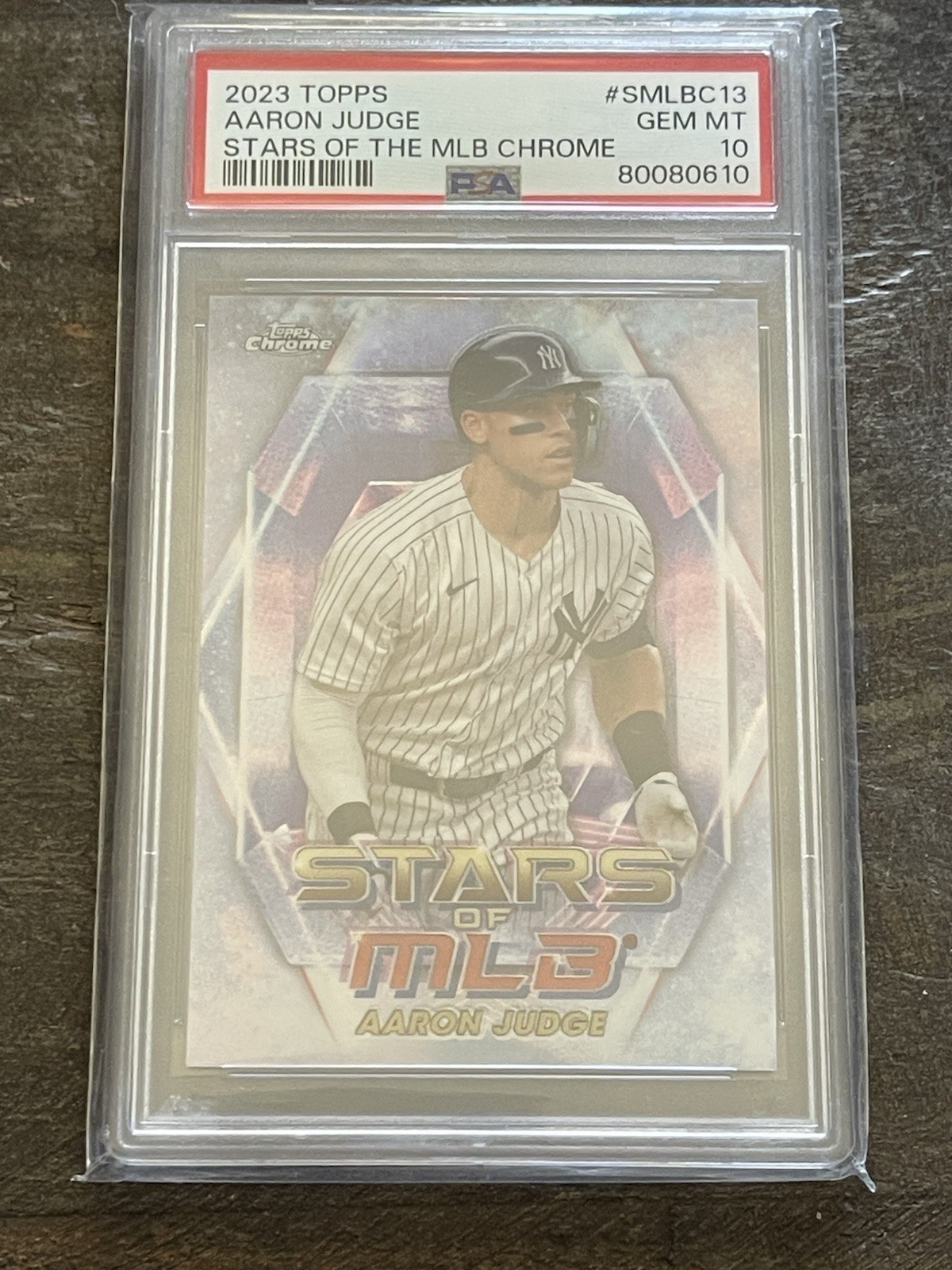 Aaron Judge 2023 Topps #SMLBC13 Stars Of MLB Chrome “New York Yankees” PSA 10