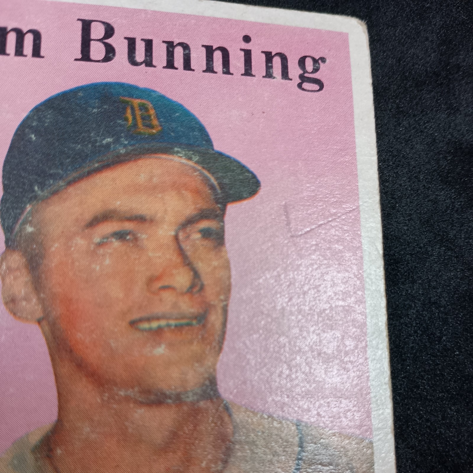 1958 Topps #115 Jim Bunning Has Surface Damage and Marks