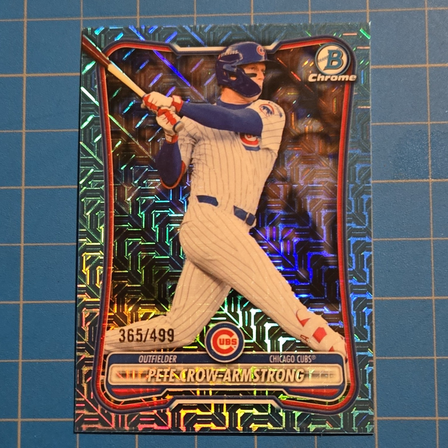 Pete Crow-Armstrong 2026 Bowman Mega Box Sky Blue Mojo Refractor /499 #31 Cubs