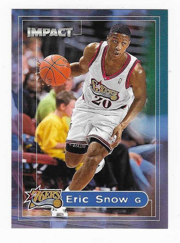 1999-00 Fleer Skybox Impact Eric Snow Philadelphia 76ers Basketball Card #161
