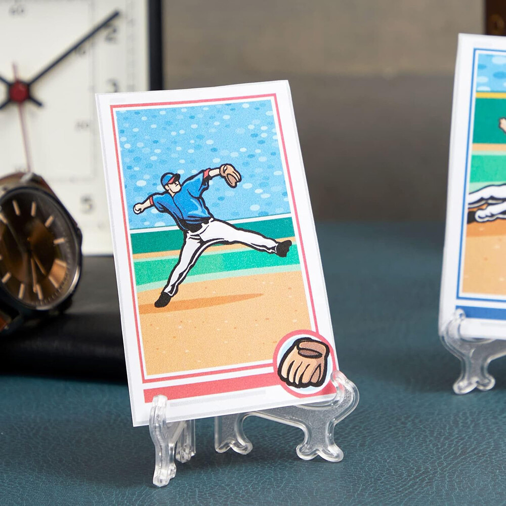 25/50 Pack Card Stand Trading Card Stands Baseball Display Stand Holder 3″ USA