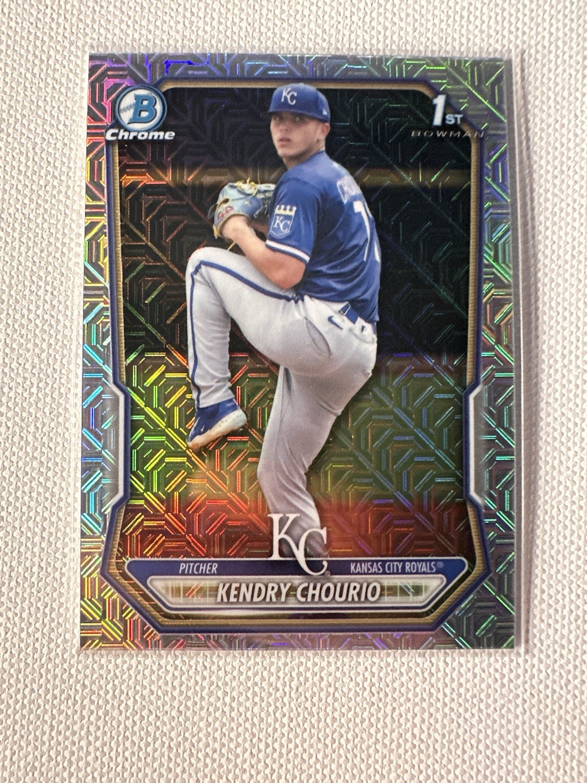 2026 Bowman Chrome 1st Kendry Chourio #BCP-7 Mojo Refractor Kansas City Royals