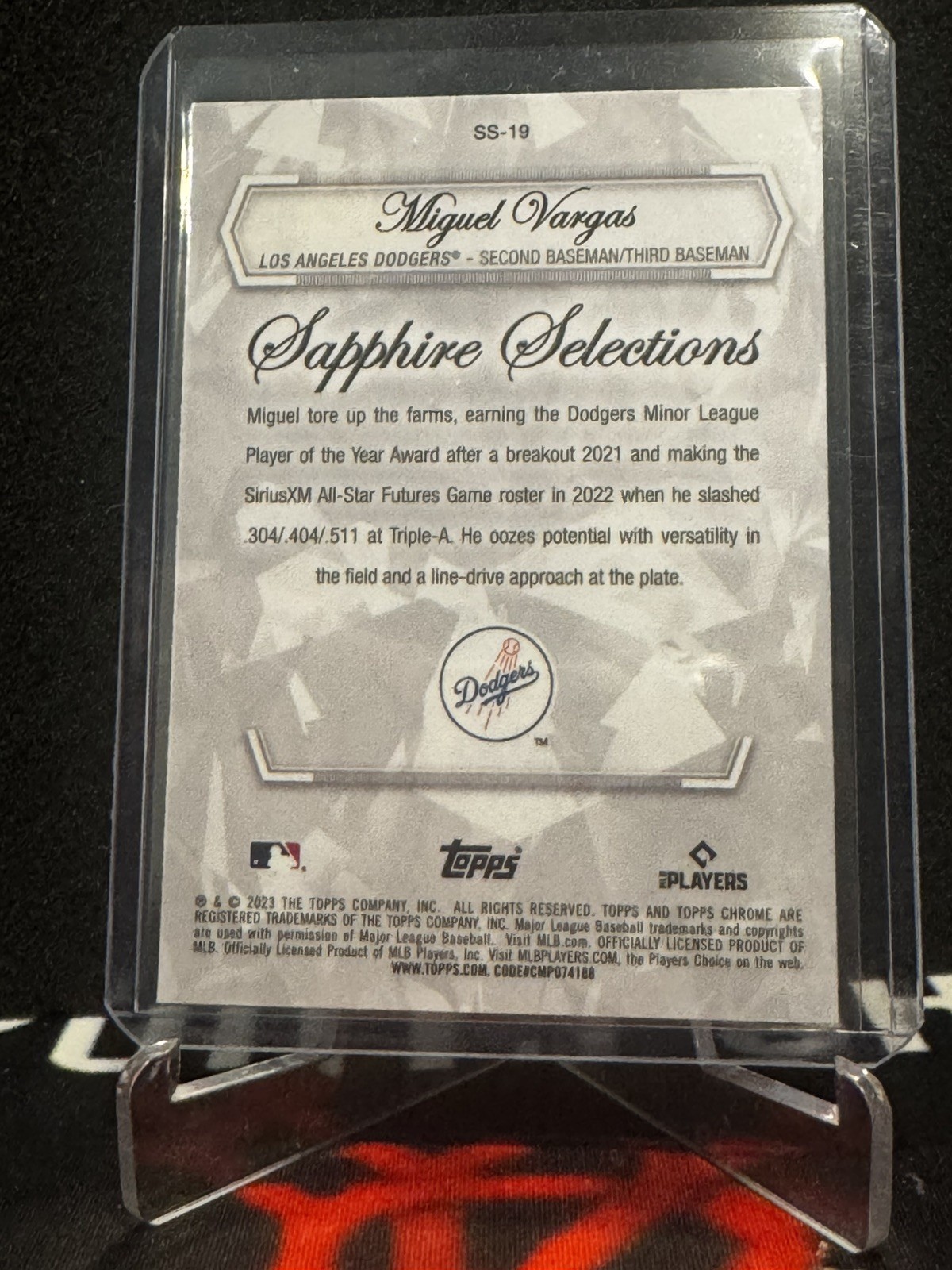 MIGUEL VARGAS 2023 Topps Chrome Update Sapphire Selections RC White Sox SP 🔥🔥