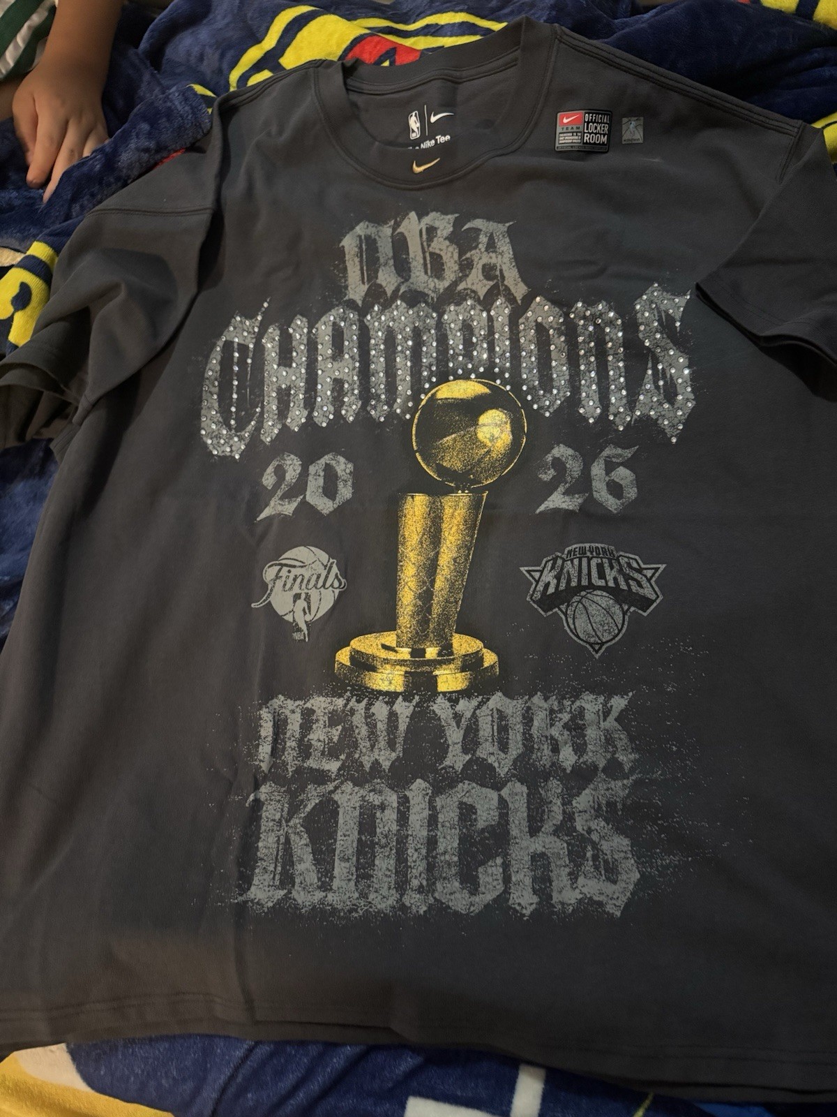 NY Knicks Nike Gray 2026 NBA Champions Authentic Locker Room Limited Edition L