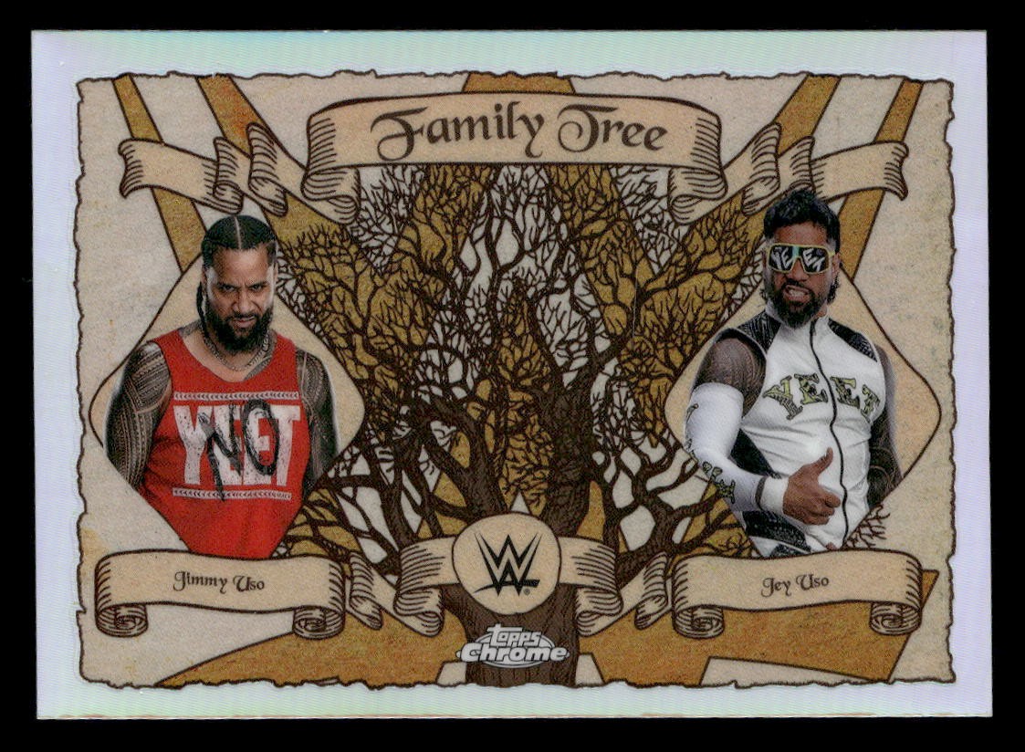 2025 Topps Chrome WWE Jey Uso / Jimmy Uso #FT-US Family Tree