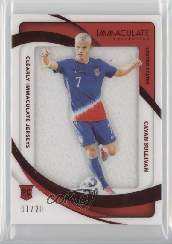 2024-25 Panini Immaculate Clearly Jerseys Ruby 1/20 Cavan Sullivan #CJ-CS 1e41