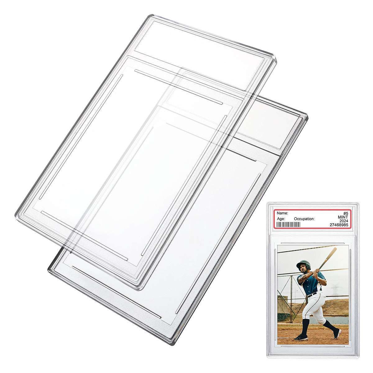 Empty Graded Card Holder PSA Style Slab for Trading Sports Cards Protector Case