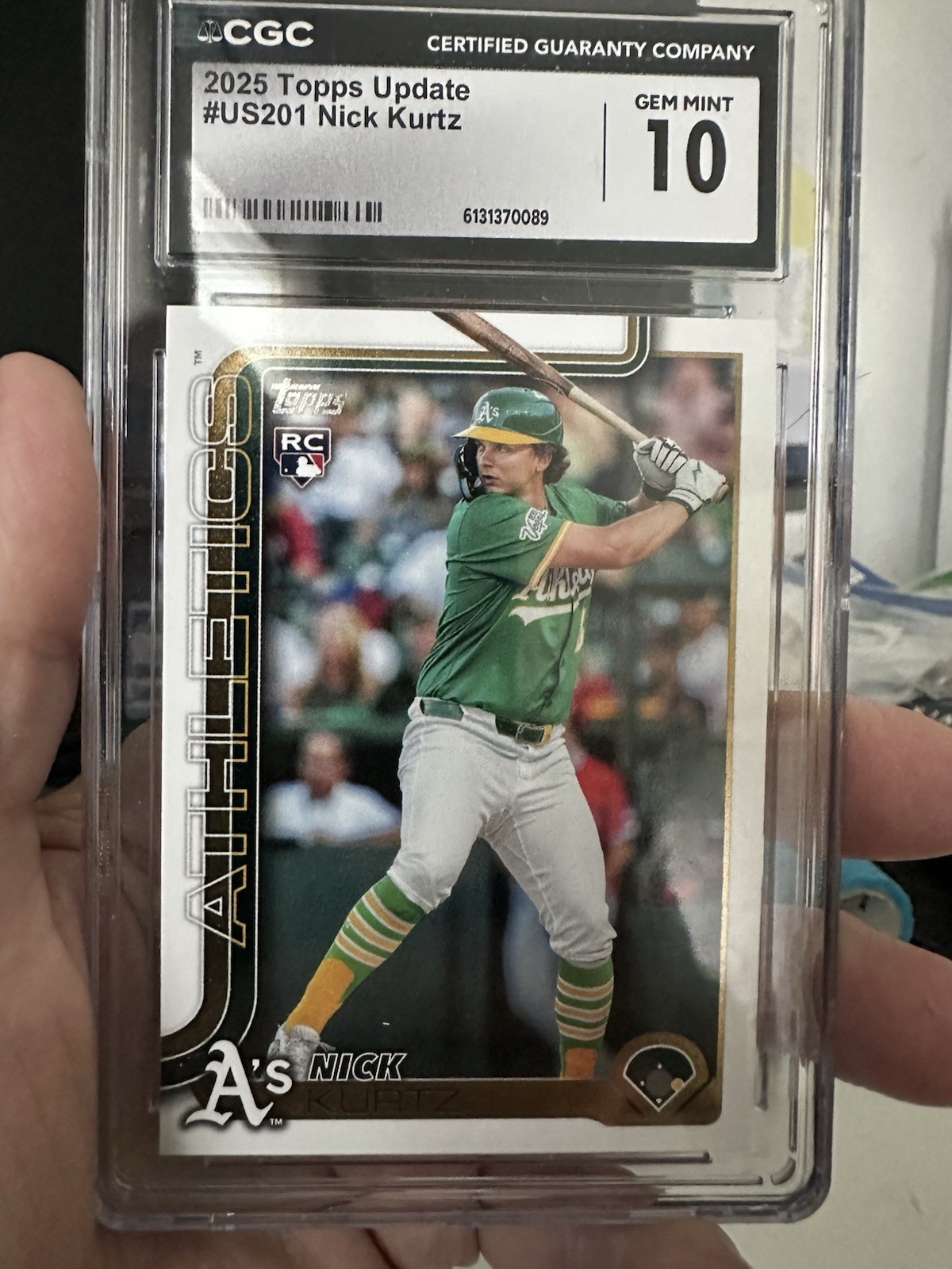 2025 Topps Update Series – Nick Kurtz #US201 (RC) CGC 10 GEM MINT