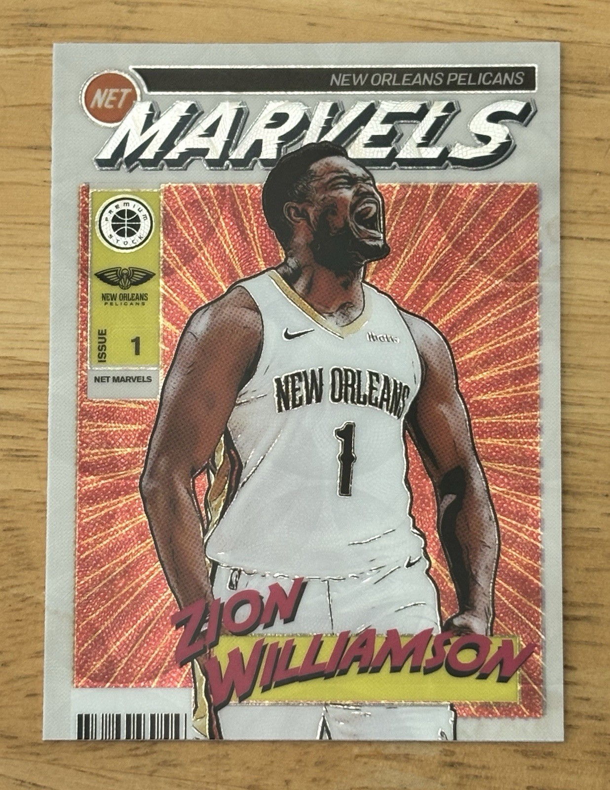 2023-24 Hoops Premium Stock SSP Retro Net Marvels Zion Williamson Case Hit #9