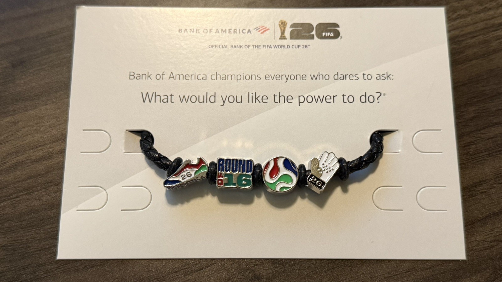 FIFA World Cup Bank Of America Exclusive Round of 16 Charm Bracelet size S RARE