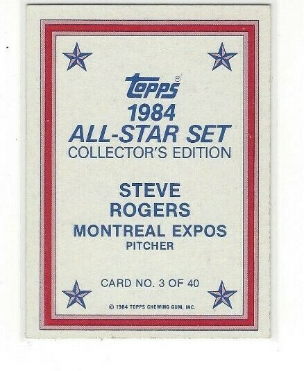 1984 TOPPS TRADED BASEBALL GLOSSY SEND-INS SERIES SINGLES