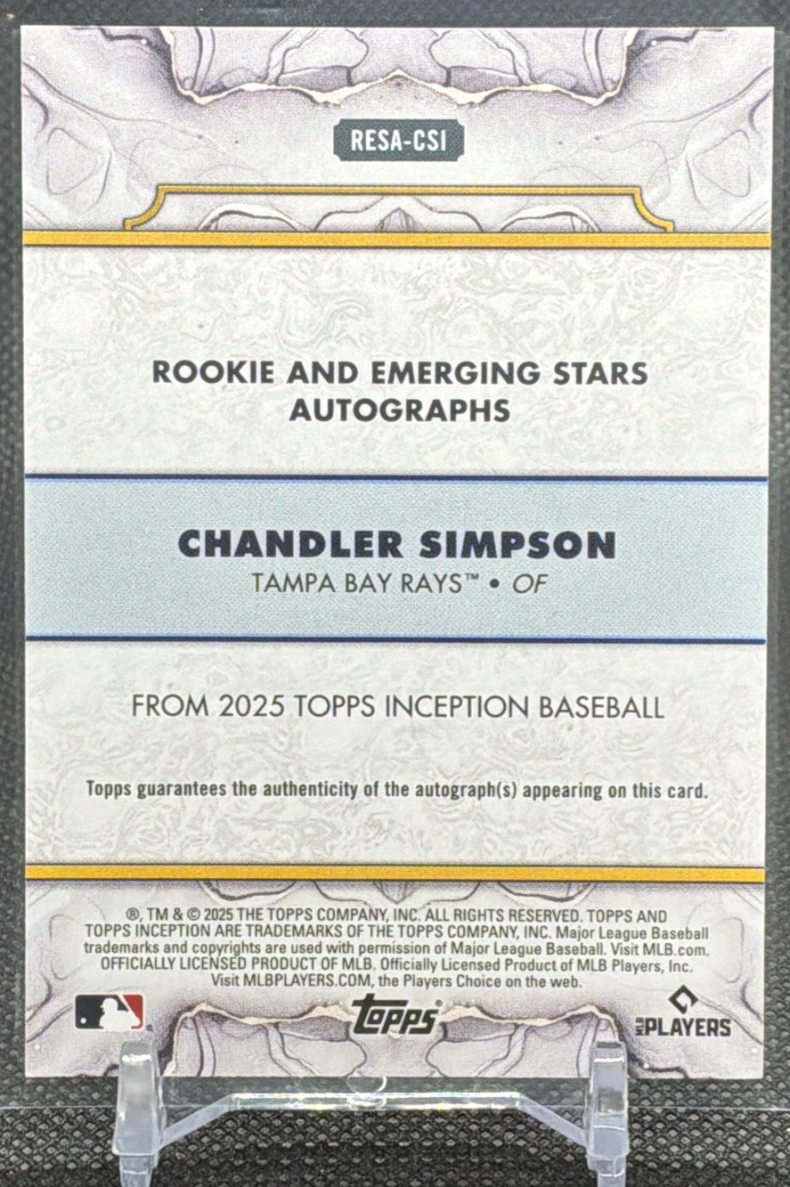 2025 Topps Inception – Chandler Simpson #RESA-CSI Green Auto /125 (RC)