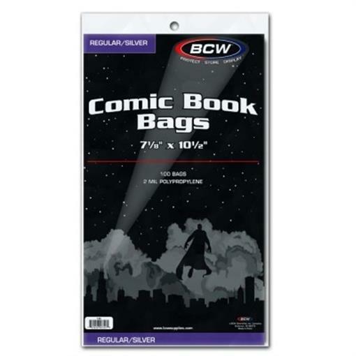 100 BCW Regular / Silver Age Comic Book Poly Bags 2 Mil Acid Free Holders