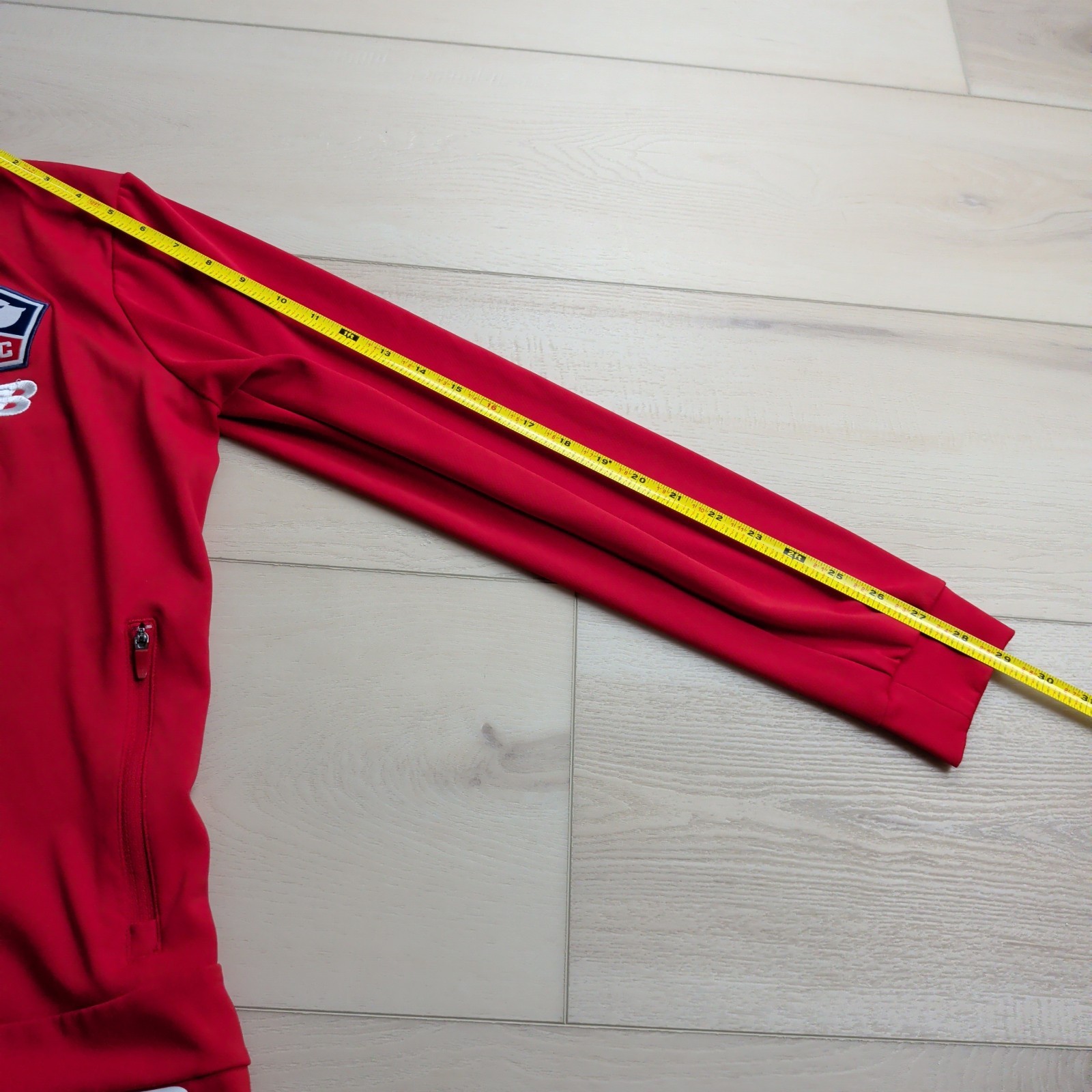 New Balance Lille Losc Pre-game Jacket Mens M Red Football Soccer MJ231076