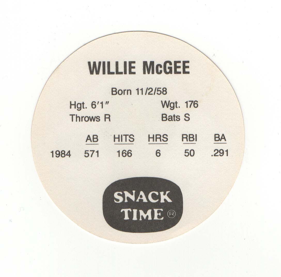 1985 85 KAS Potato Chips Snack Time Disc Ripken Gwynn Carlton Schmidt Seaver