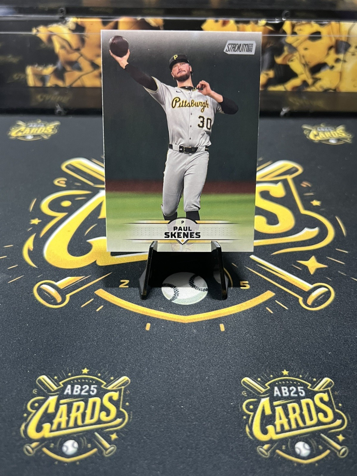 2025 Topps Stadium Club Paul Skenes Throwing a Football #105 Pittsburgh Pirates