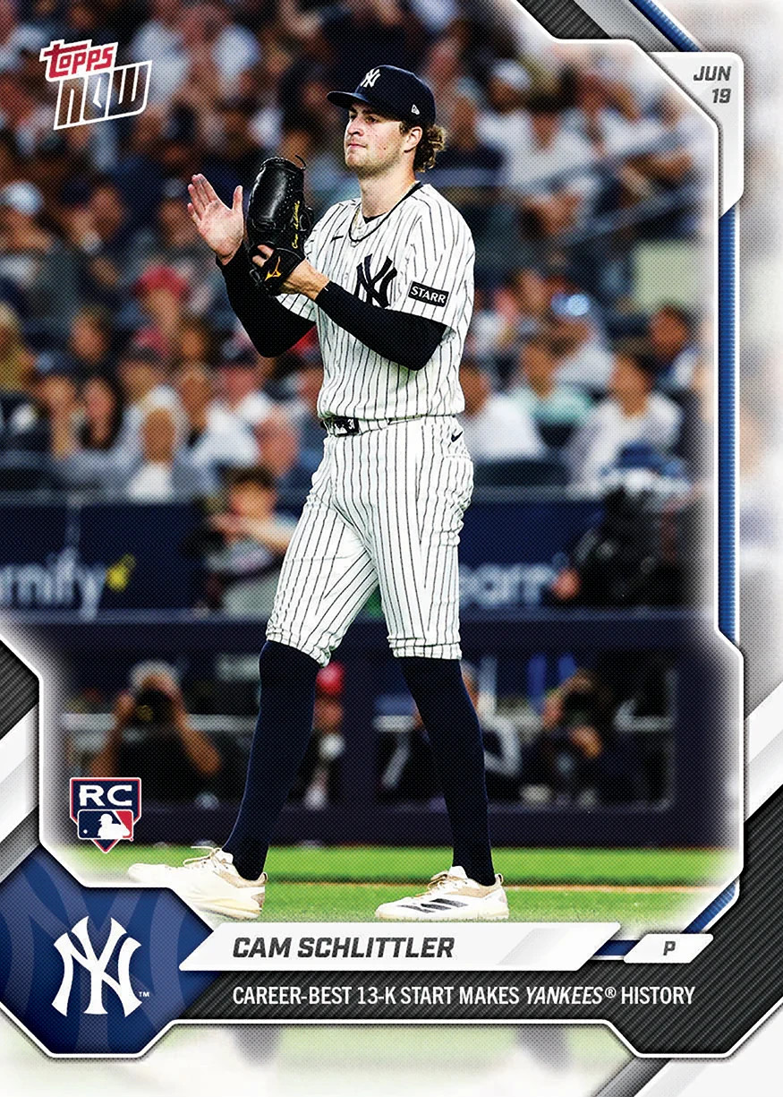Cam Schlittler RC -2026 MLB Topps NOW® – Card 355 – Career Best 13K’s Presale
