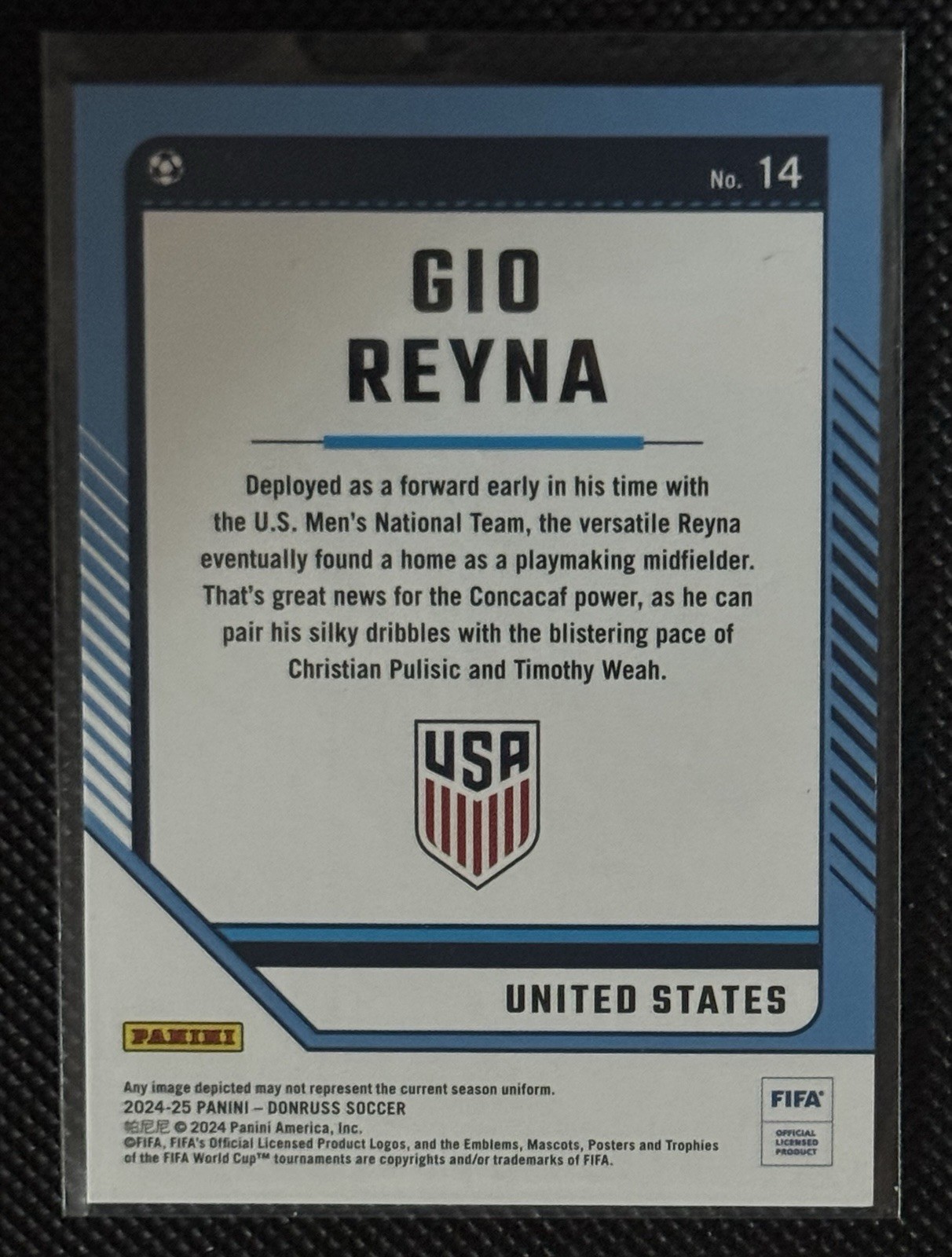 2024-25 Panini Donruss FIFA – GiO Reyna #14 Red /99