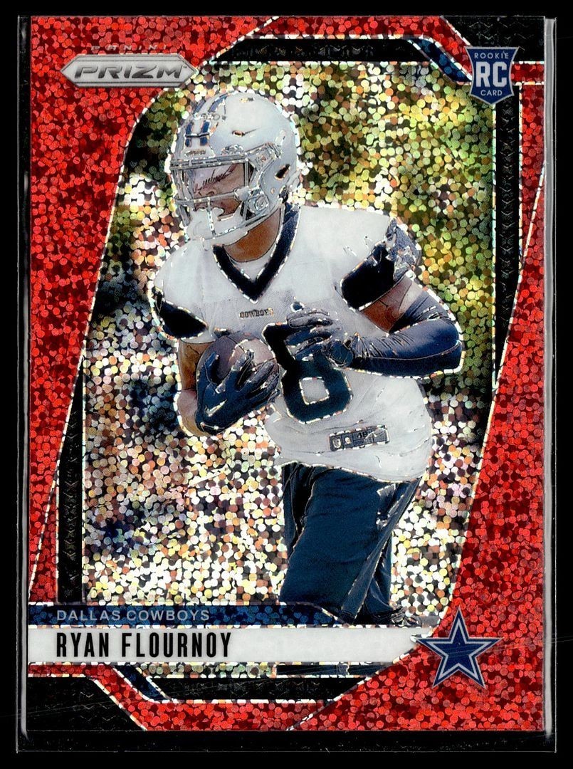 2024 PRIZM RED SPARKLE ROOKIE 387 Ryan Flournoy Dallas Cowboys
