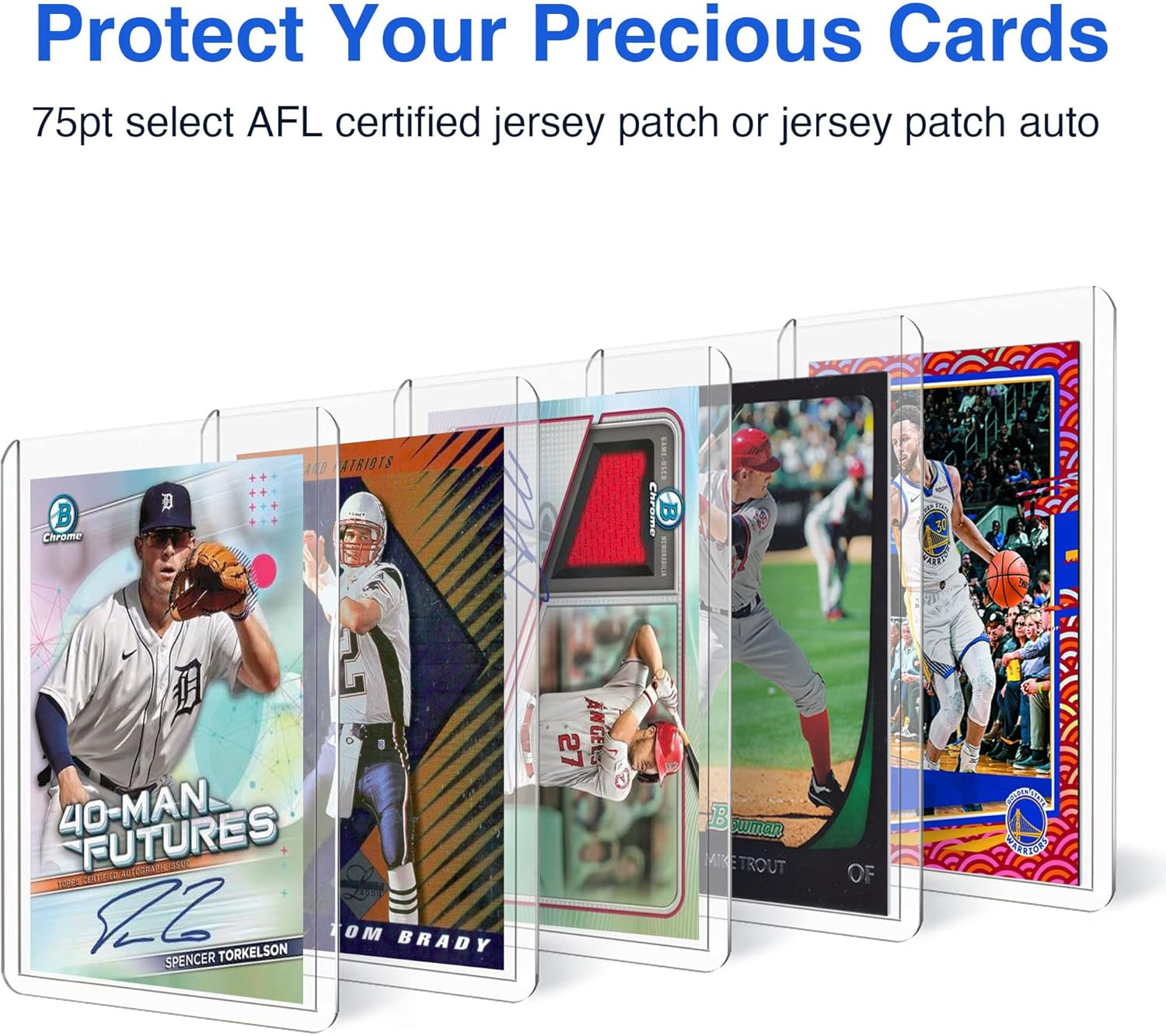 75pt Top Loaders for Cards, 3×4 Extra Thick Holder with Protective Film, Topl…