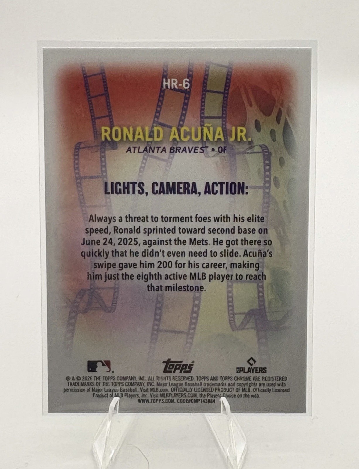 2026 Topps Chrome Case Hit – SP – Ronald Acuna Jr. HR-6 Highlight Reels – Braves