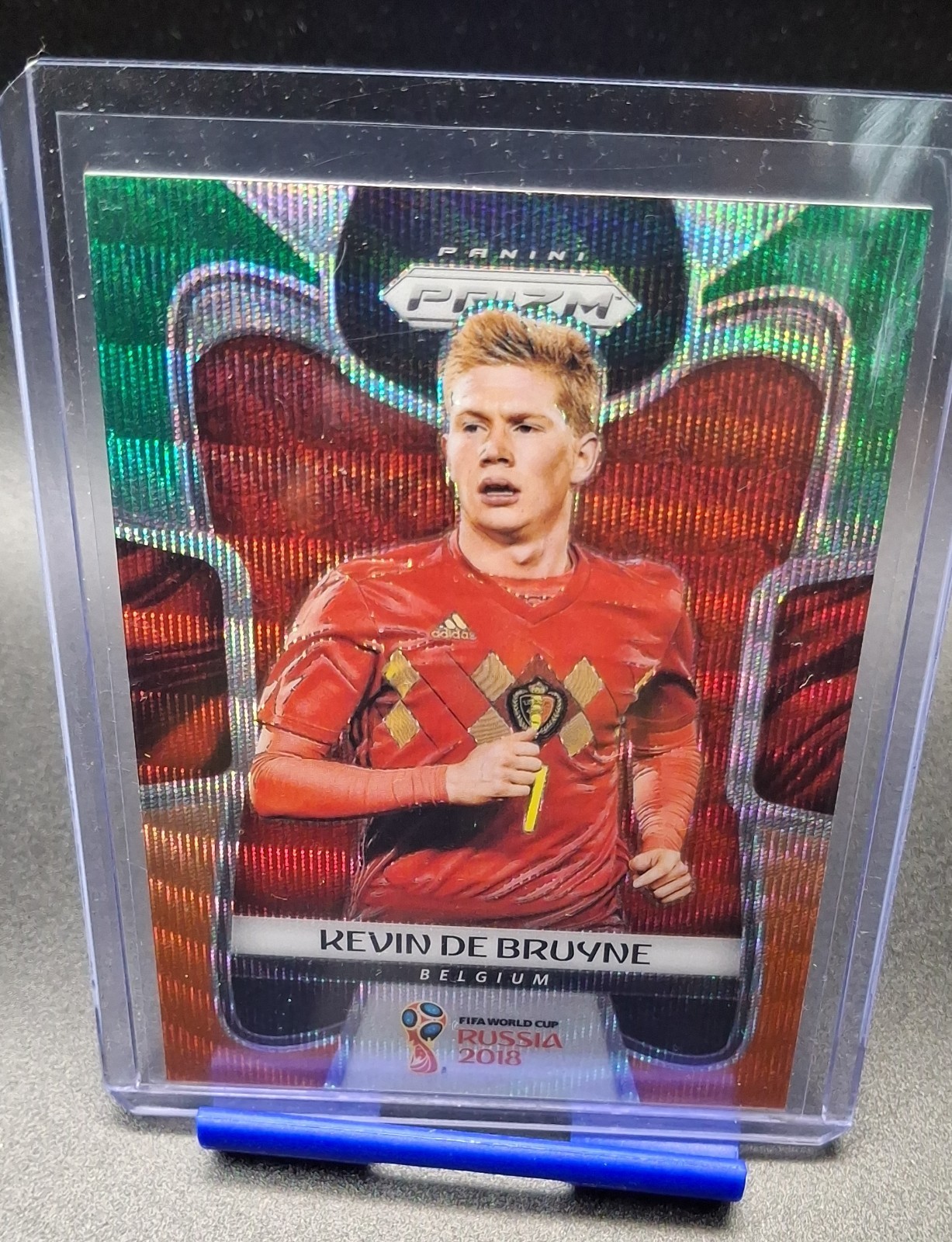 2018 Panini Prizm World Cup – Kevin de Bruyne #17 Green & Orange Wave Prizm